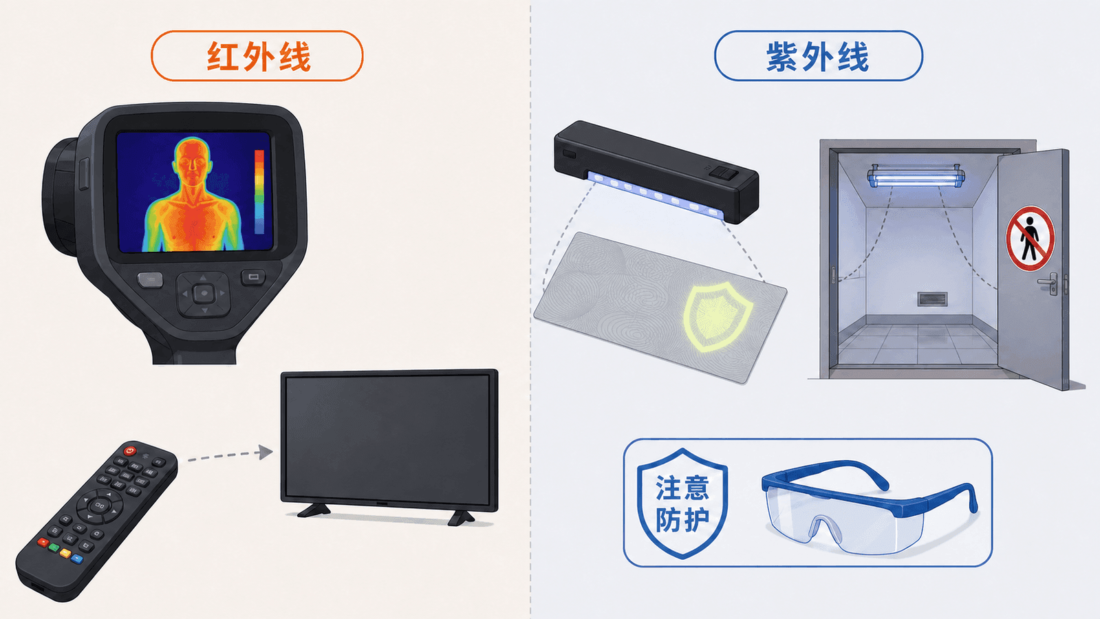 红外线与紫外线的应用及安全防护