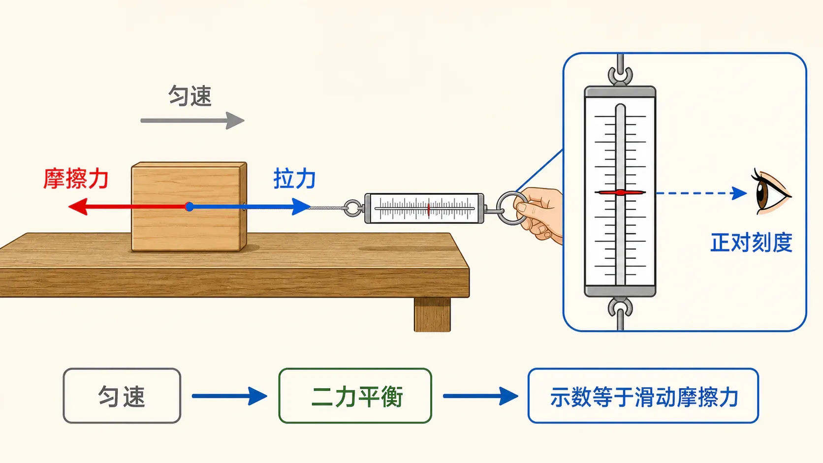 用弹簧测力计测量滑动摩擦力