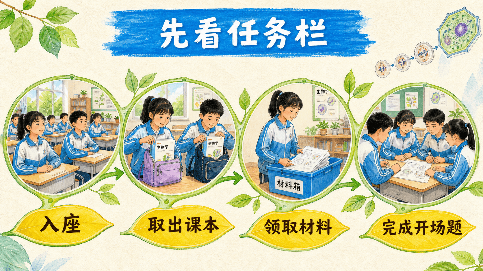 以任务板和四个清晰步骤支持课堂过渡