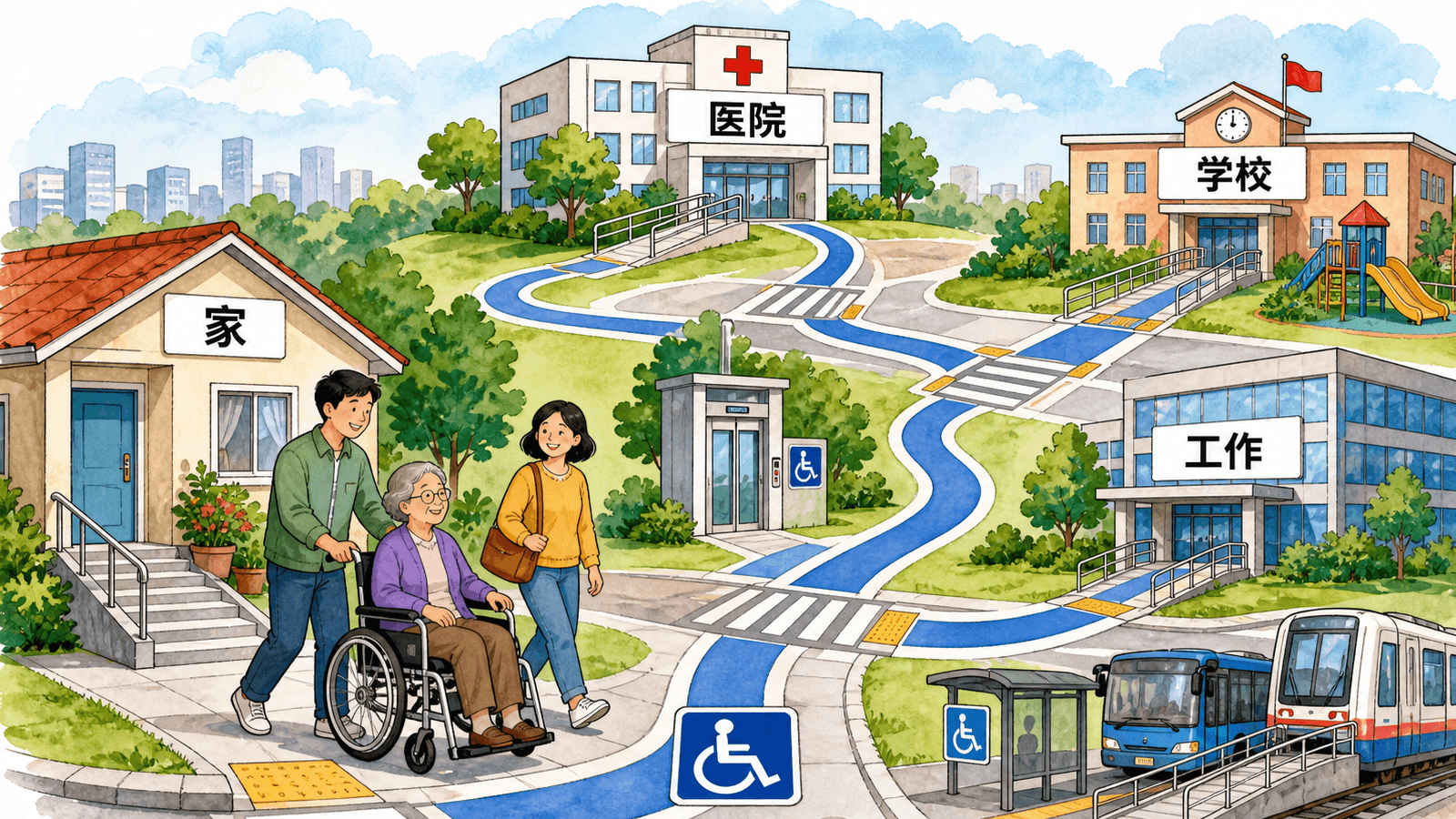 住房位置与服务可及性示意图