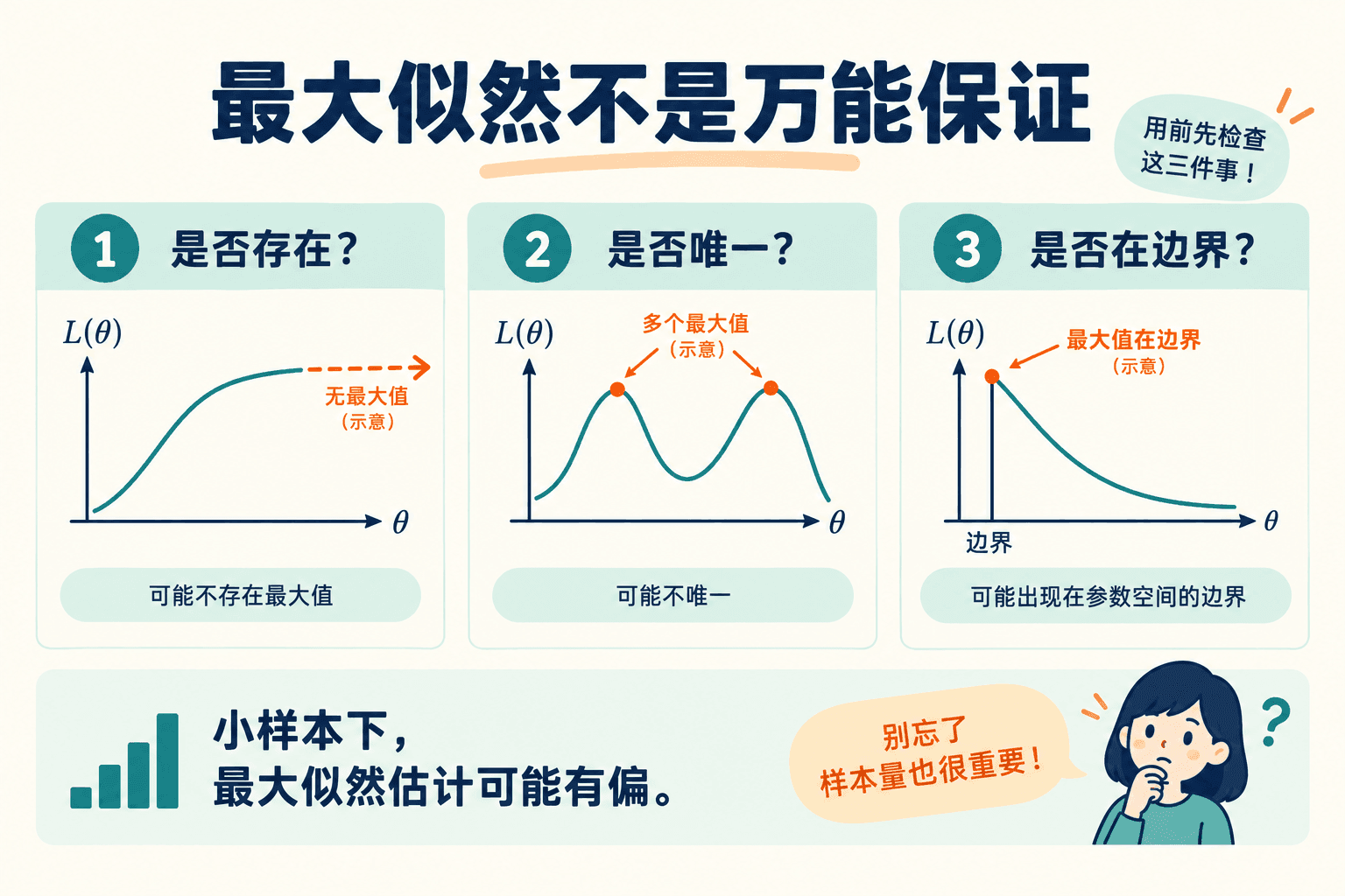 最大似然不是万能保证