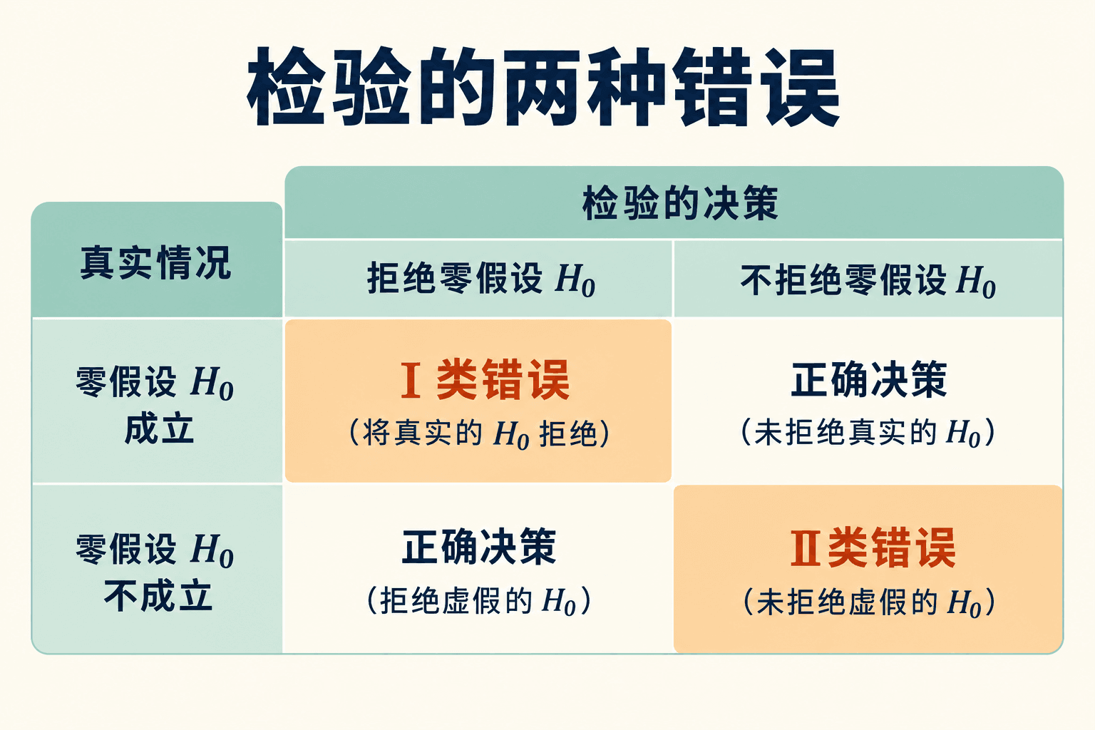 检验的两种错误