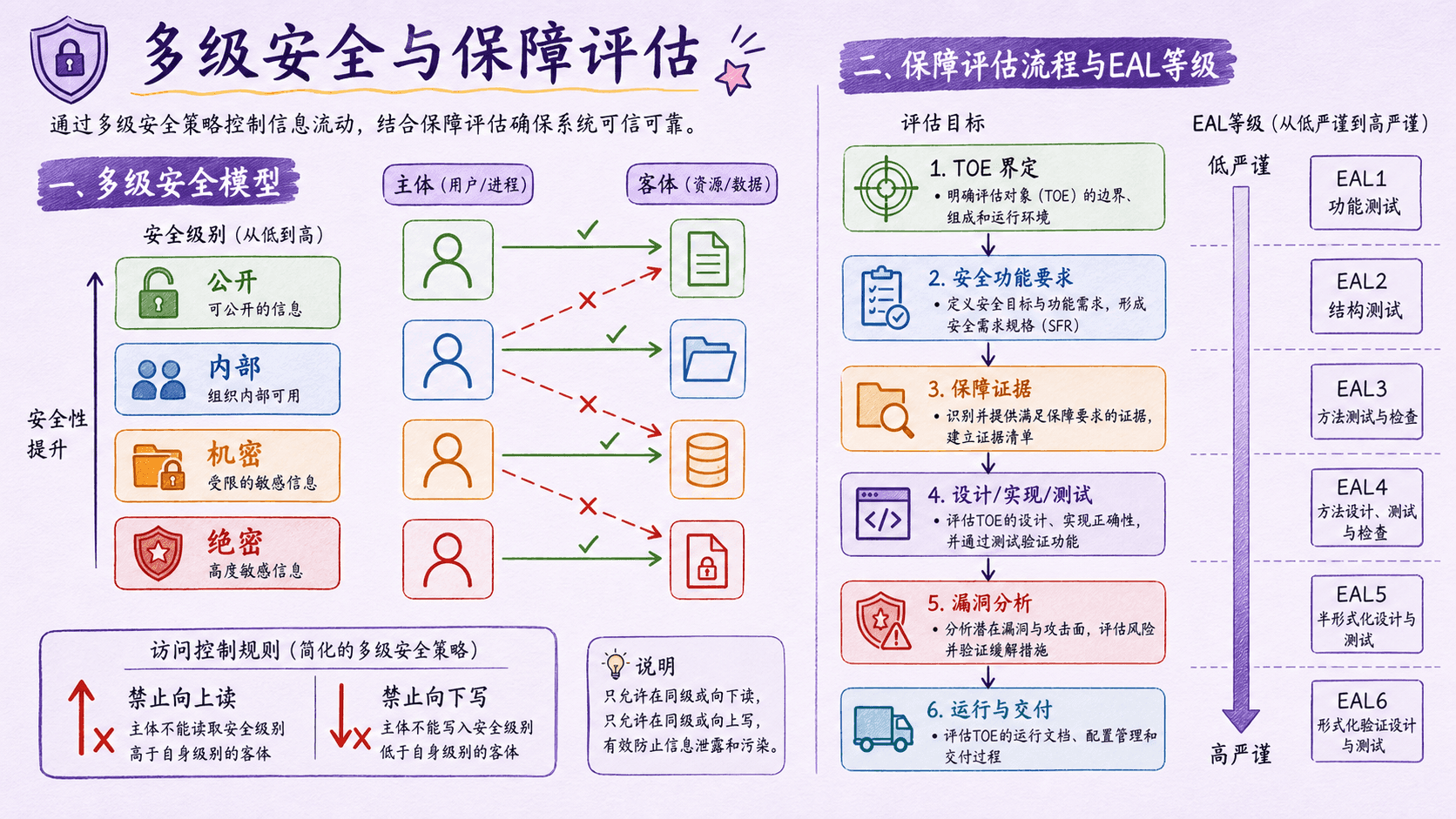 多级安全规则与保障评估