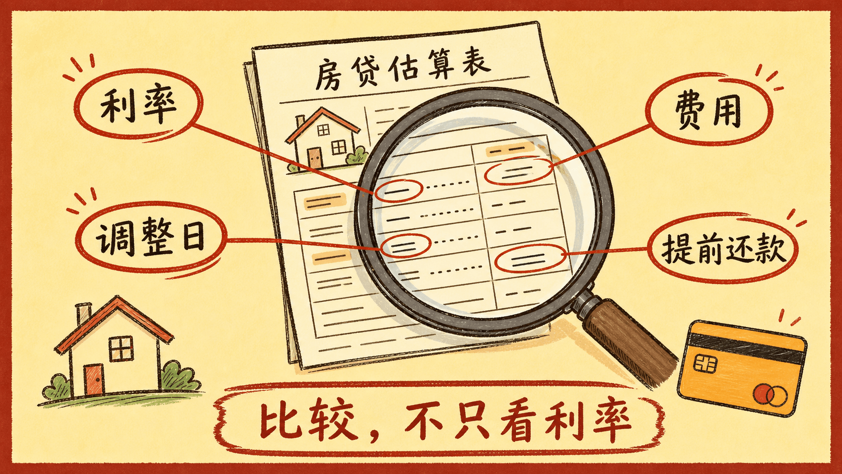用放大镜核对贷款比较中的关键条款