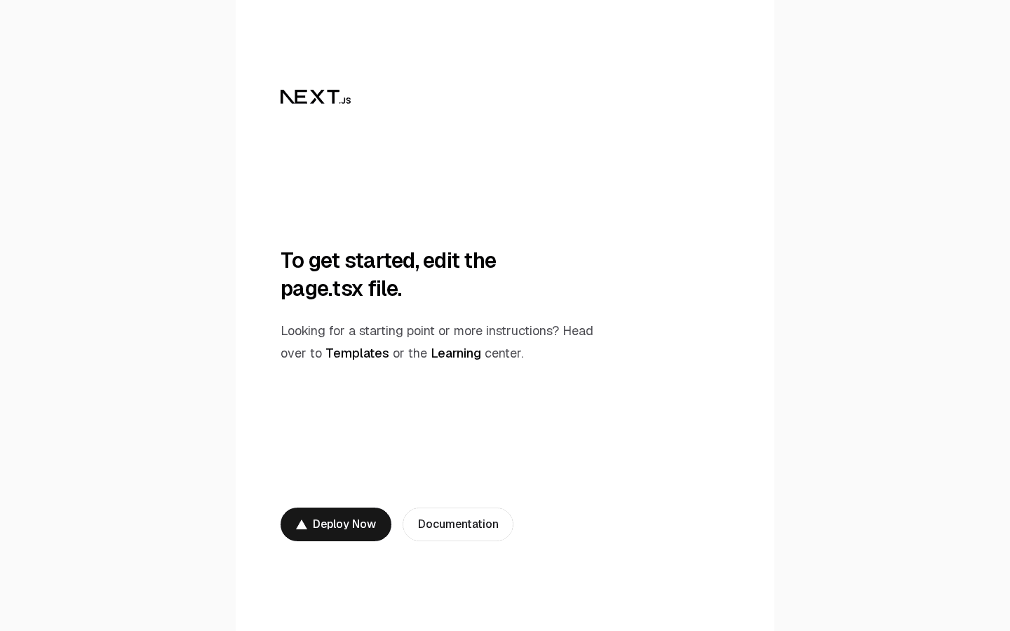 Next.js 16 项目第一次运行时的默认首页