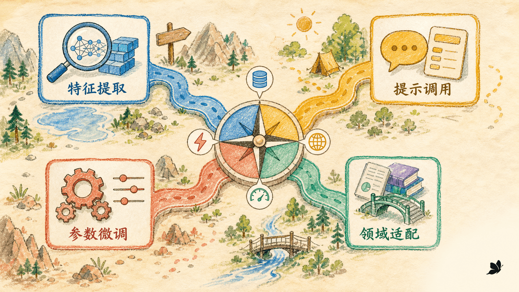 预训练模型的迁移方式选择路标