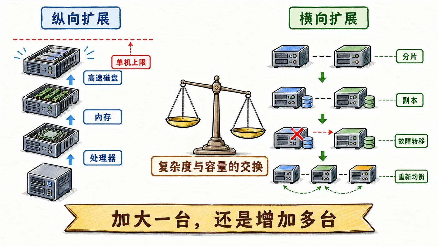 纵向扩展与横向扩展的取舍