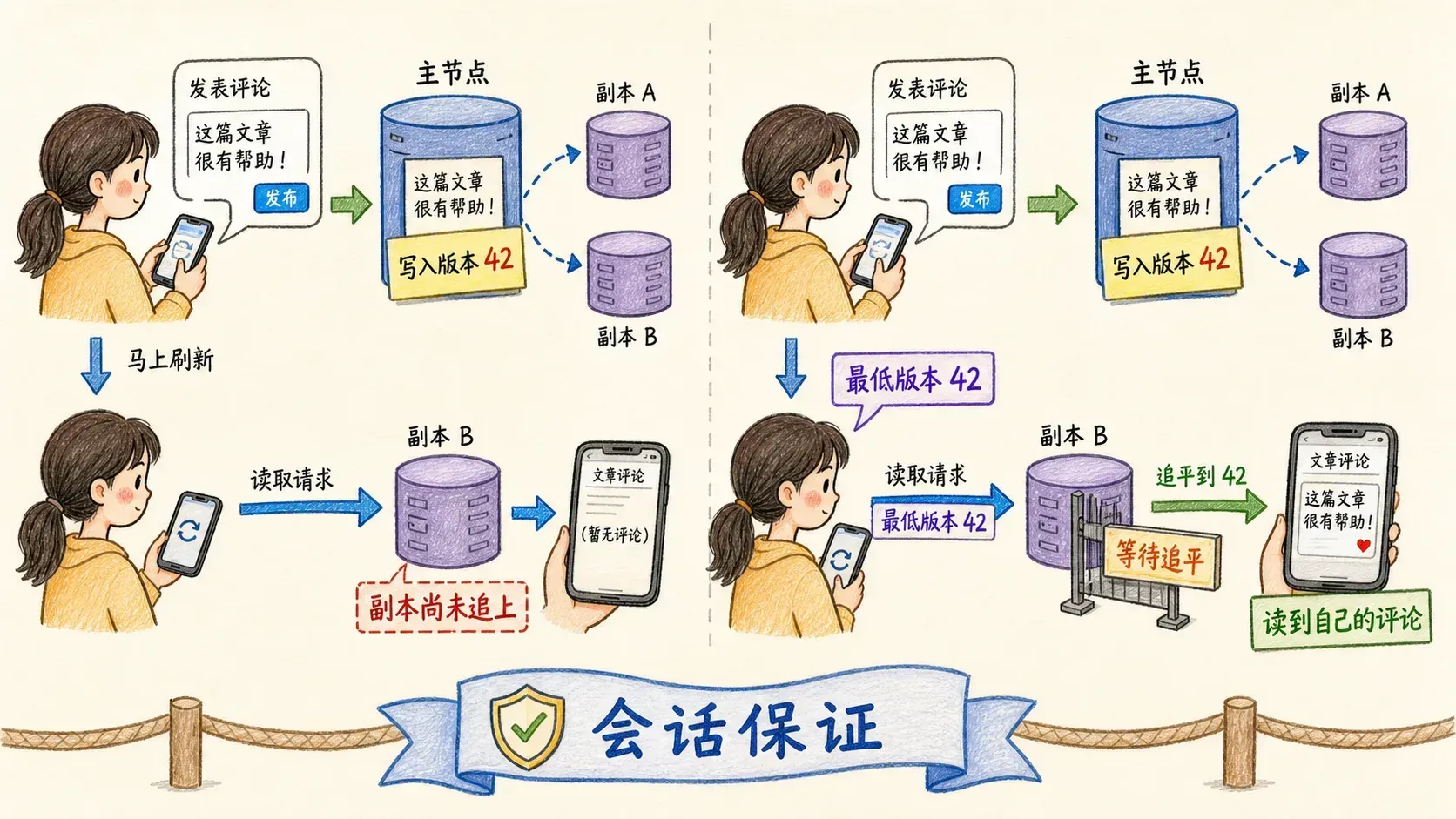 用版本令牌实现读到自己所写