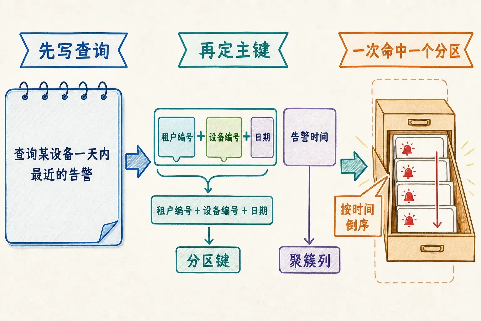 从查询问题推导分区键和聚簇列
