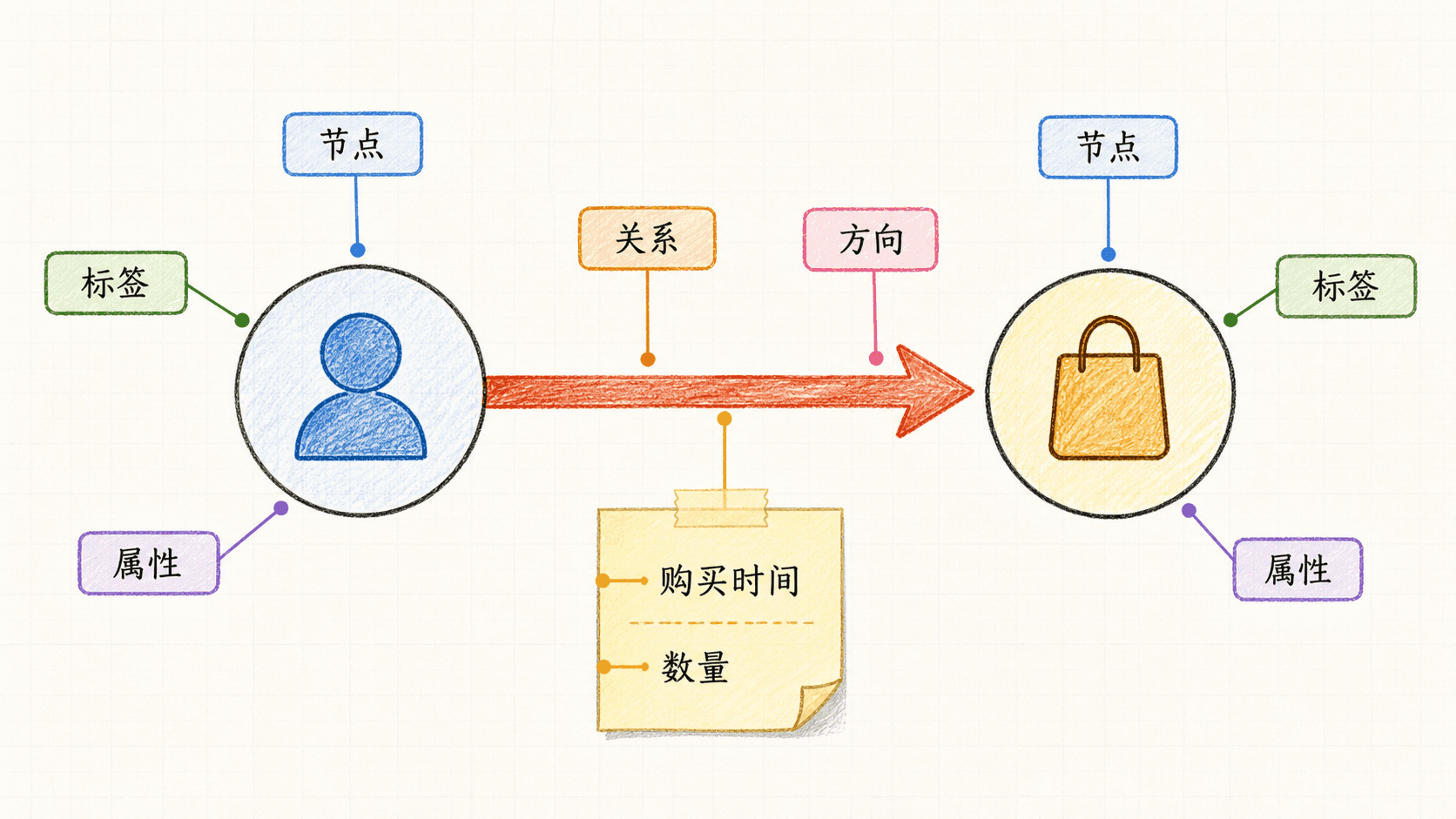 属性图中的节点、关系与属性