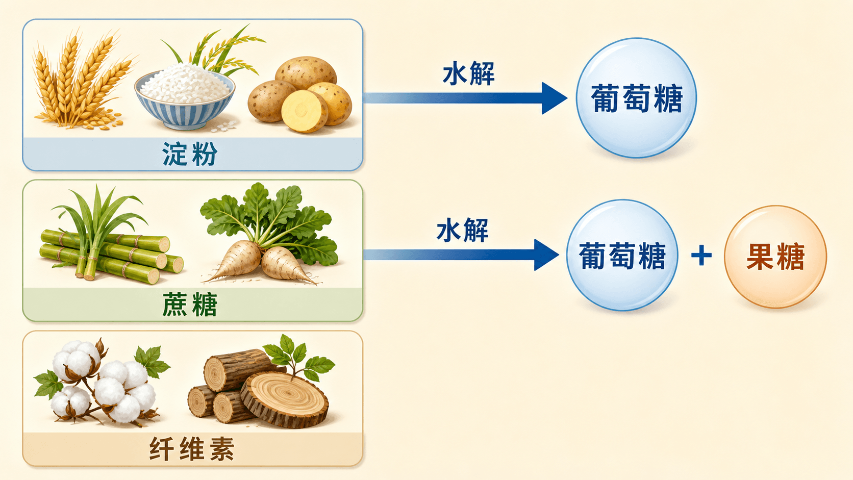 糖类分类与水解关系