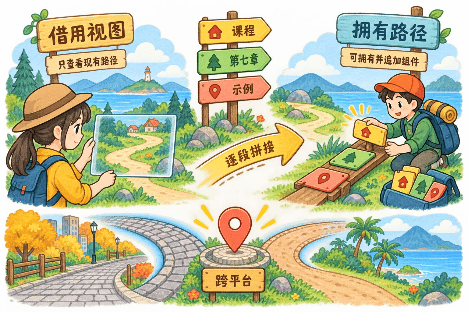 Path 与 PathBuf、OsStr 与 OsString 的借用和所有权关系图