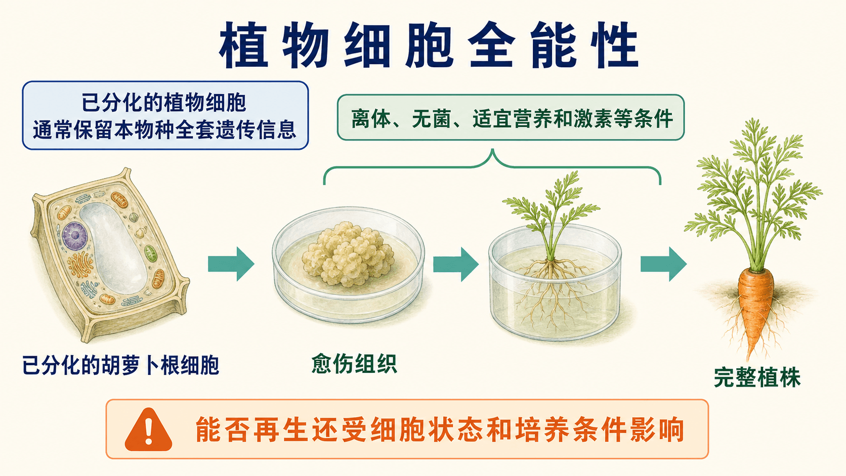 细胞全能性与克隆技术的起点:一枚植物细胞如何走向完整植株