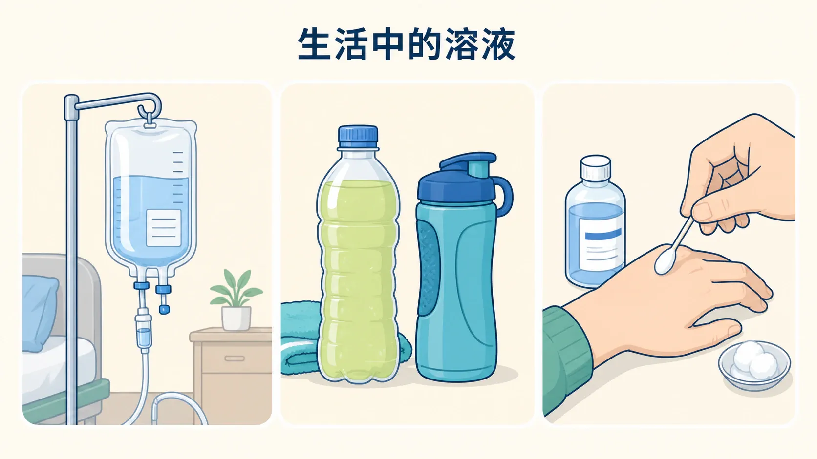 生活中常见溶液的用途场景