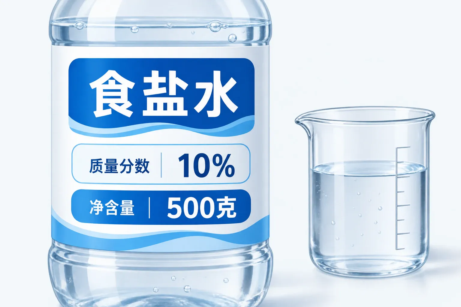 质量分数与净含量标签的辨读示意图