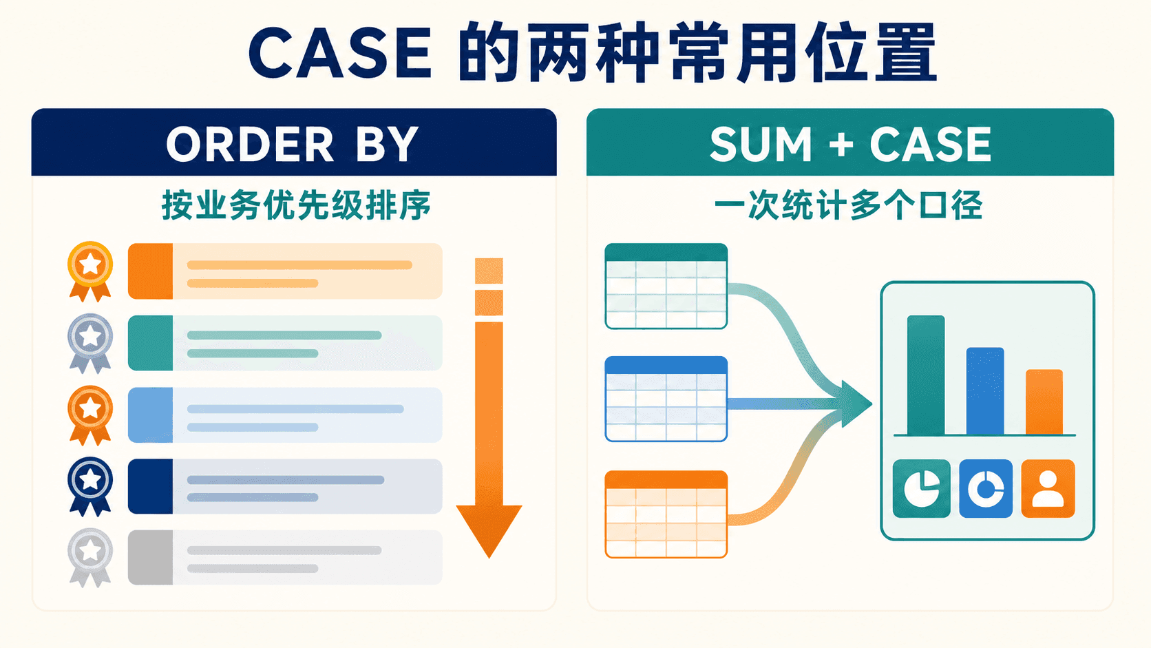 CASE 的两种常用位置