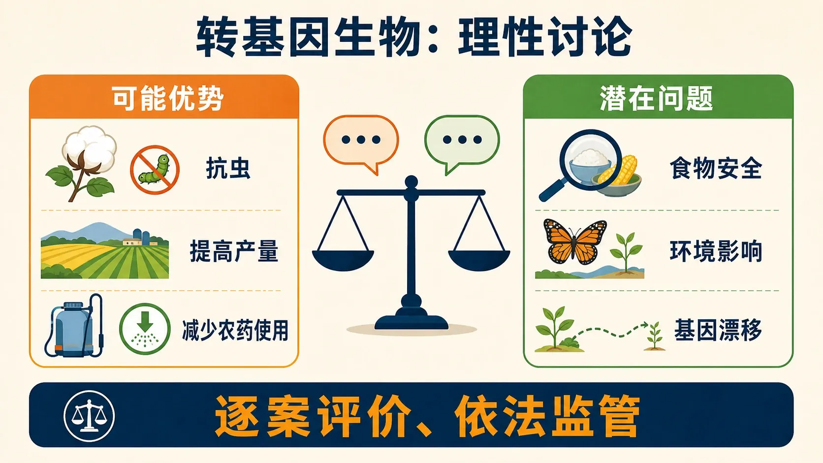 转基因生物的理性讨论:看到收益、问题与依法监管