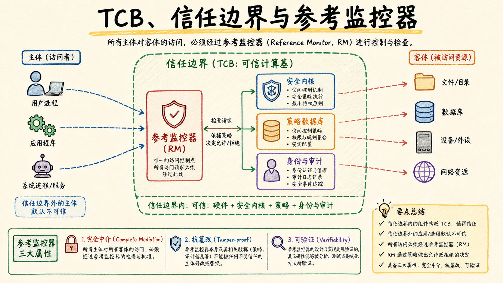 TCB信任边界与参考监控器