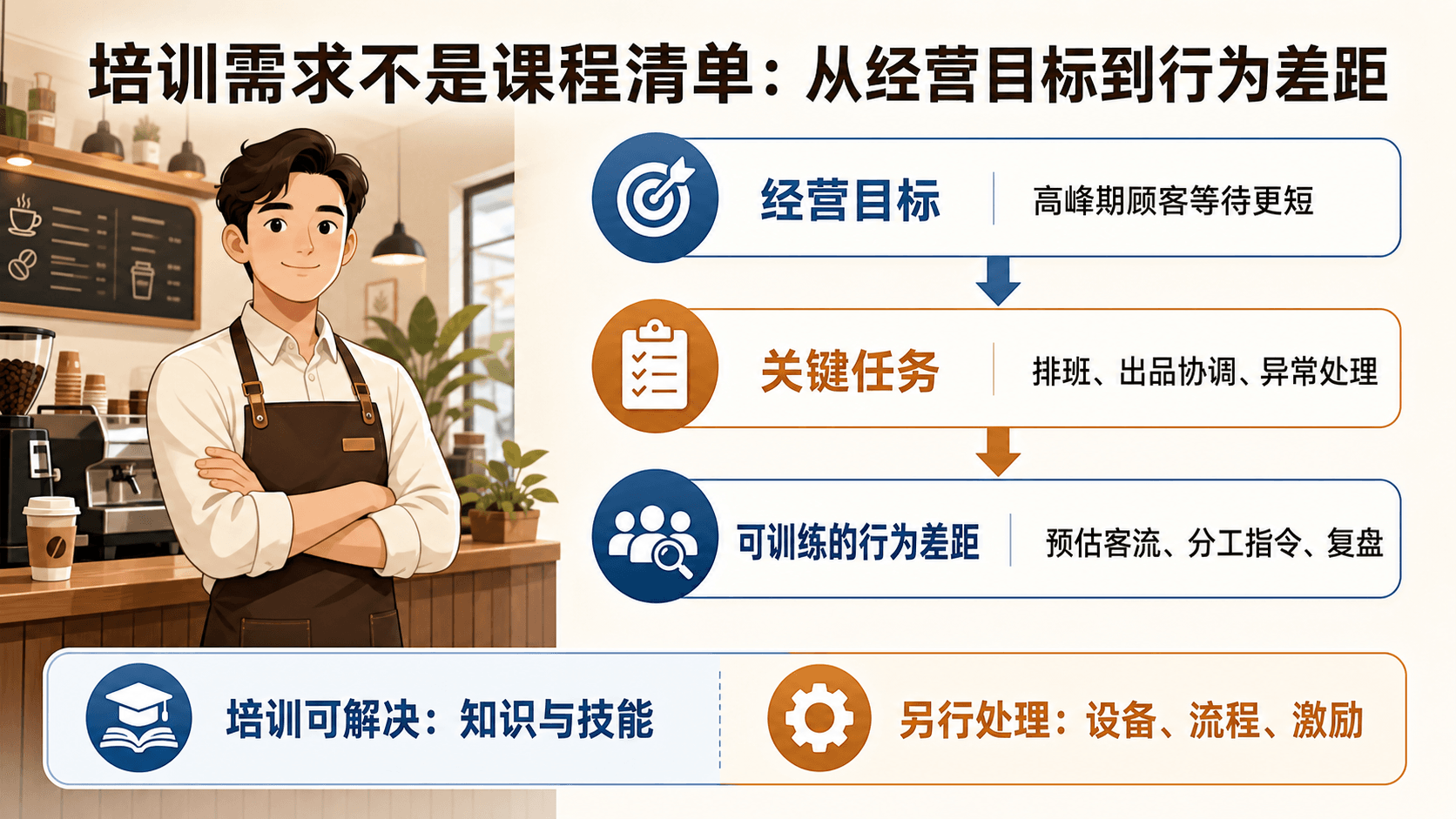 从经营目标到能力差距:培训需求诊断信息图