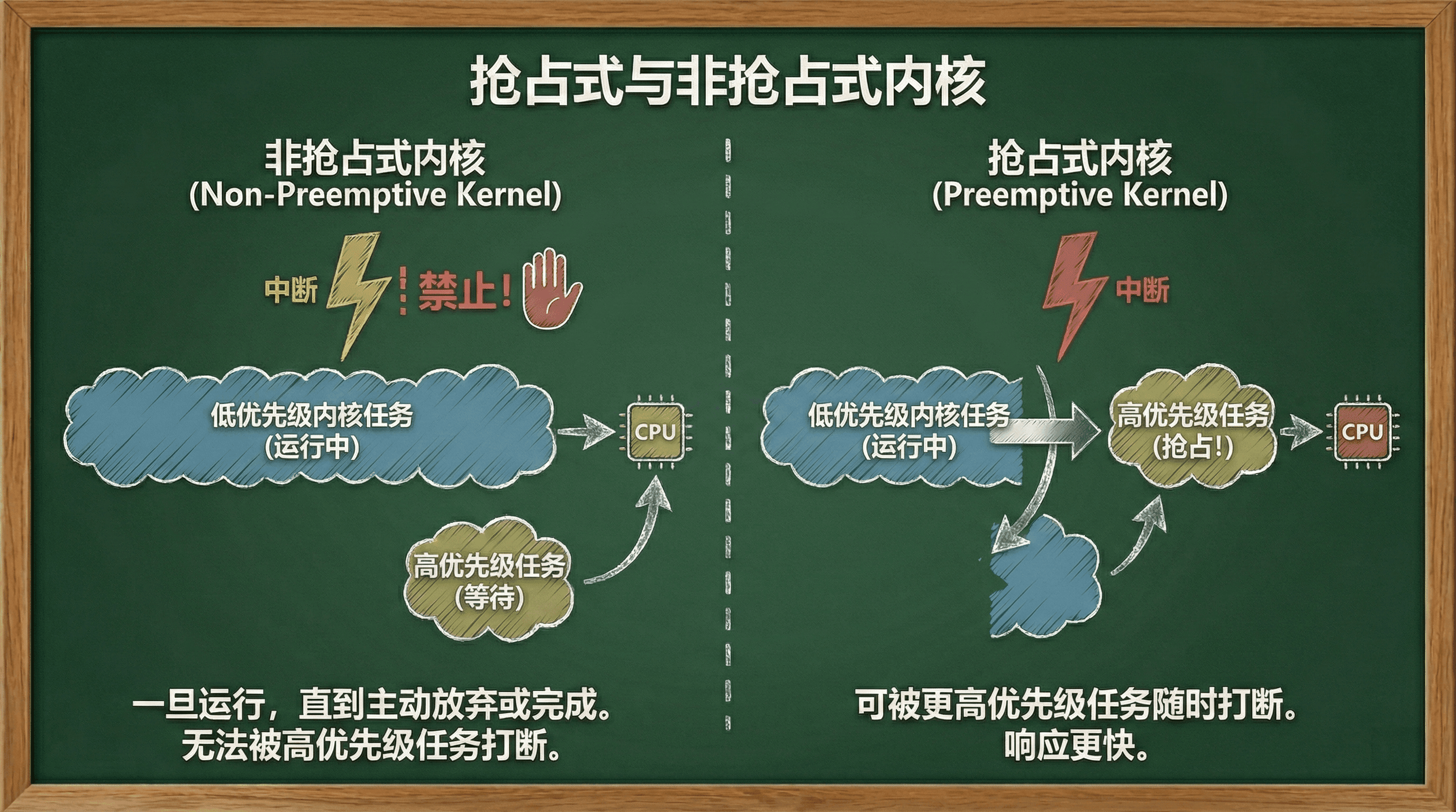 抢占式与非抢占式内核