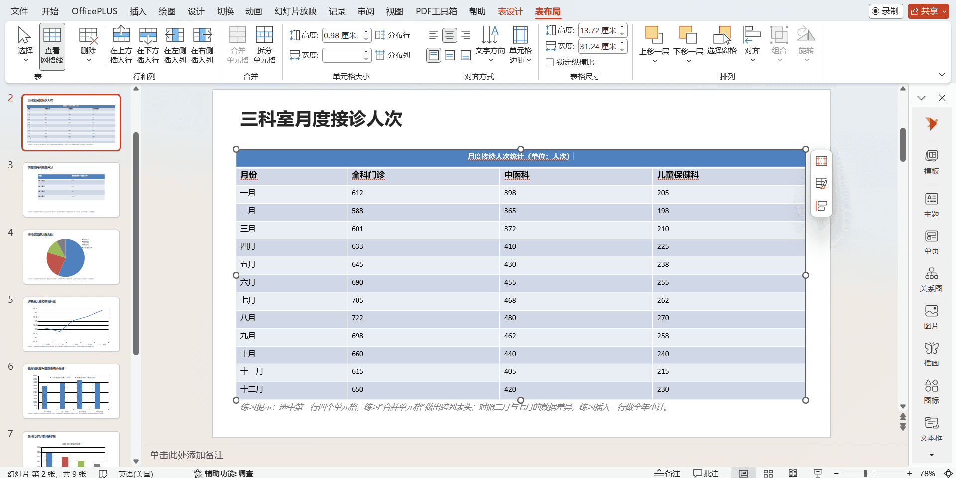 行列的增删与跨列表头的合并方式