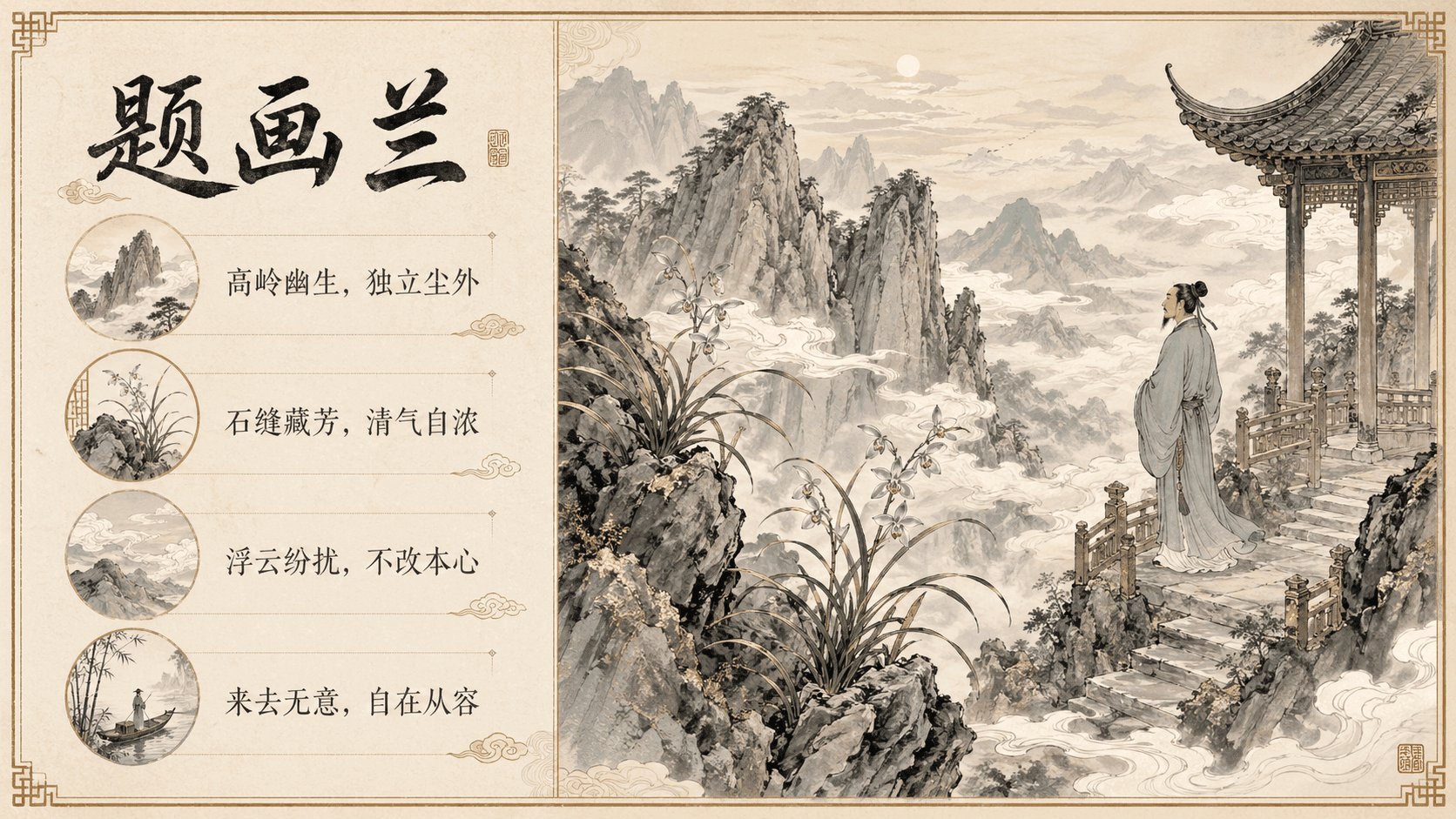 题画兰