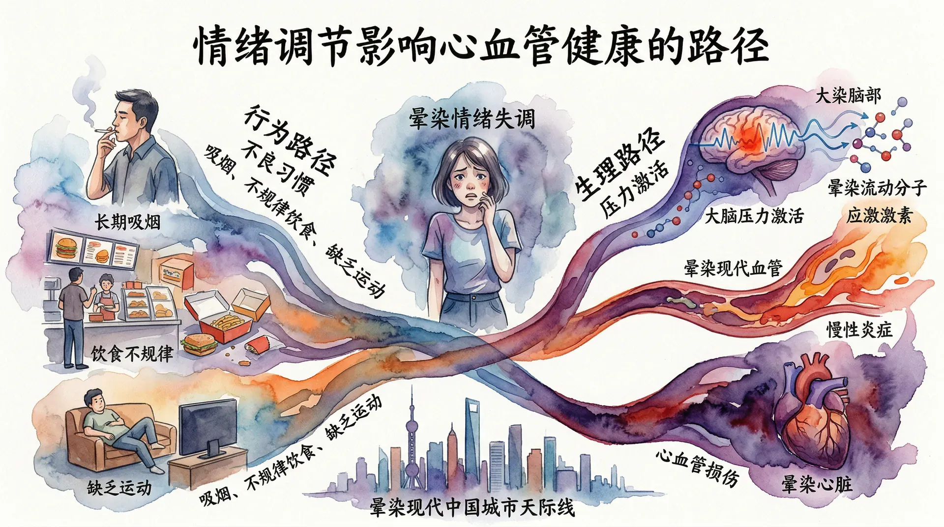 情绪调节影响心血管健康的路径