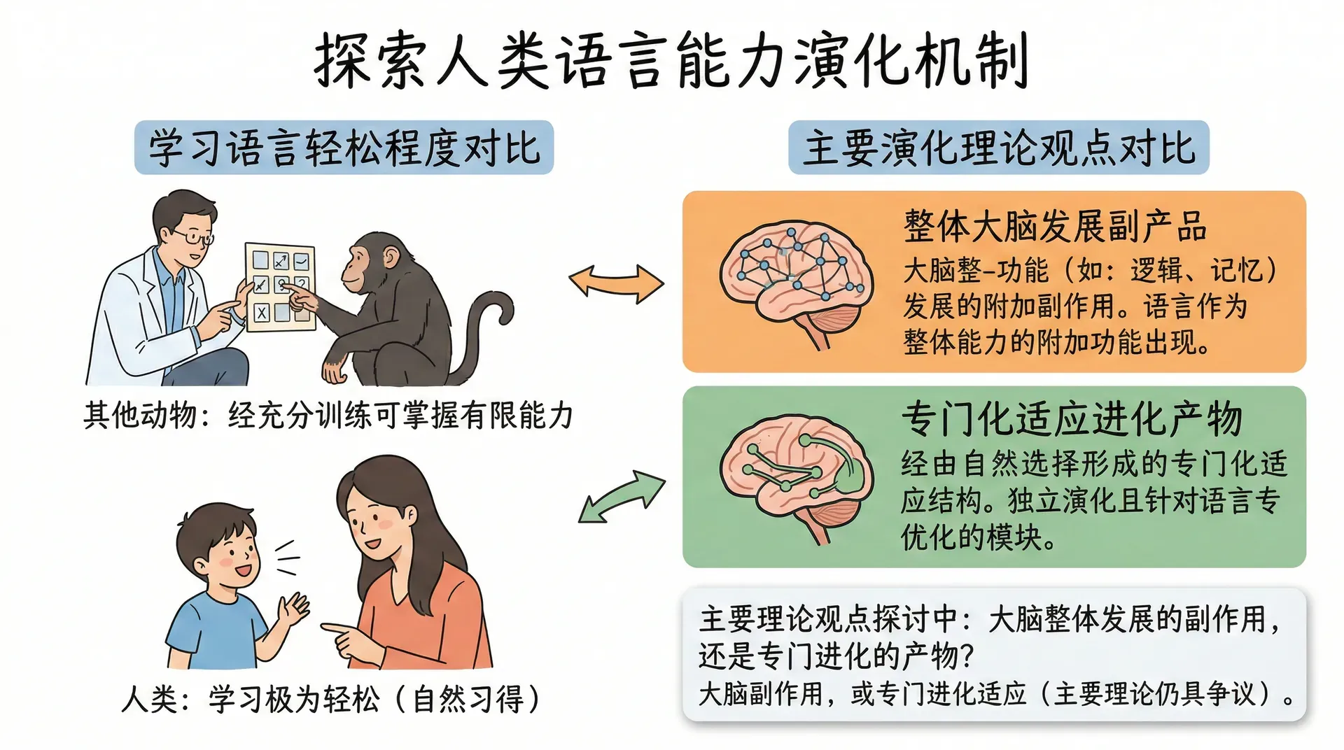 人类语言进化机制
