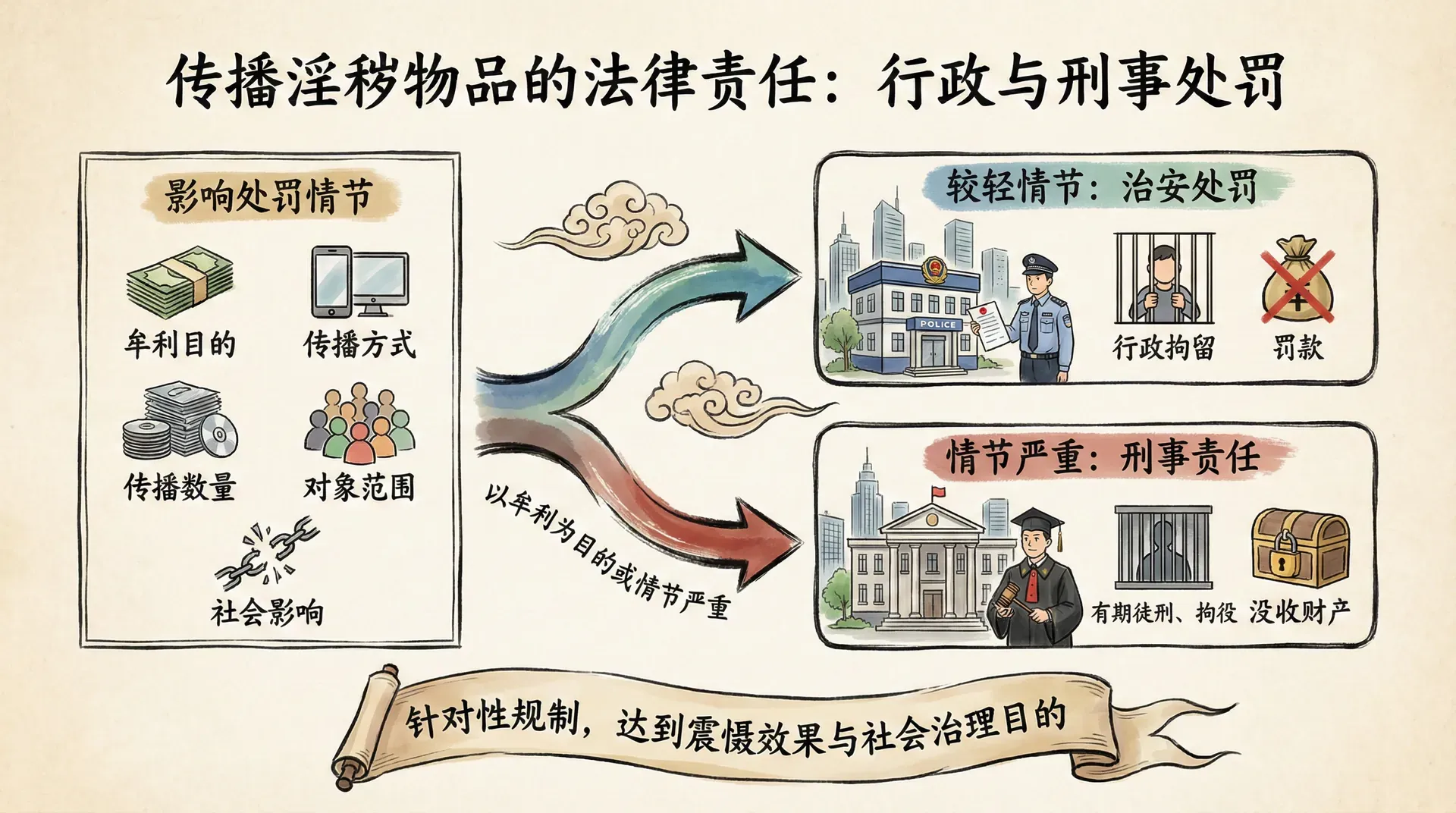 传播淫秽物品的法律责任