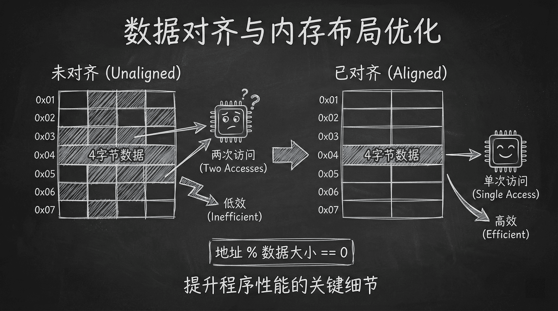 数据对齐与内存布局优化