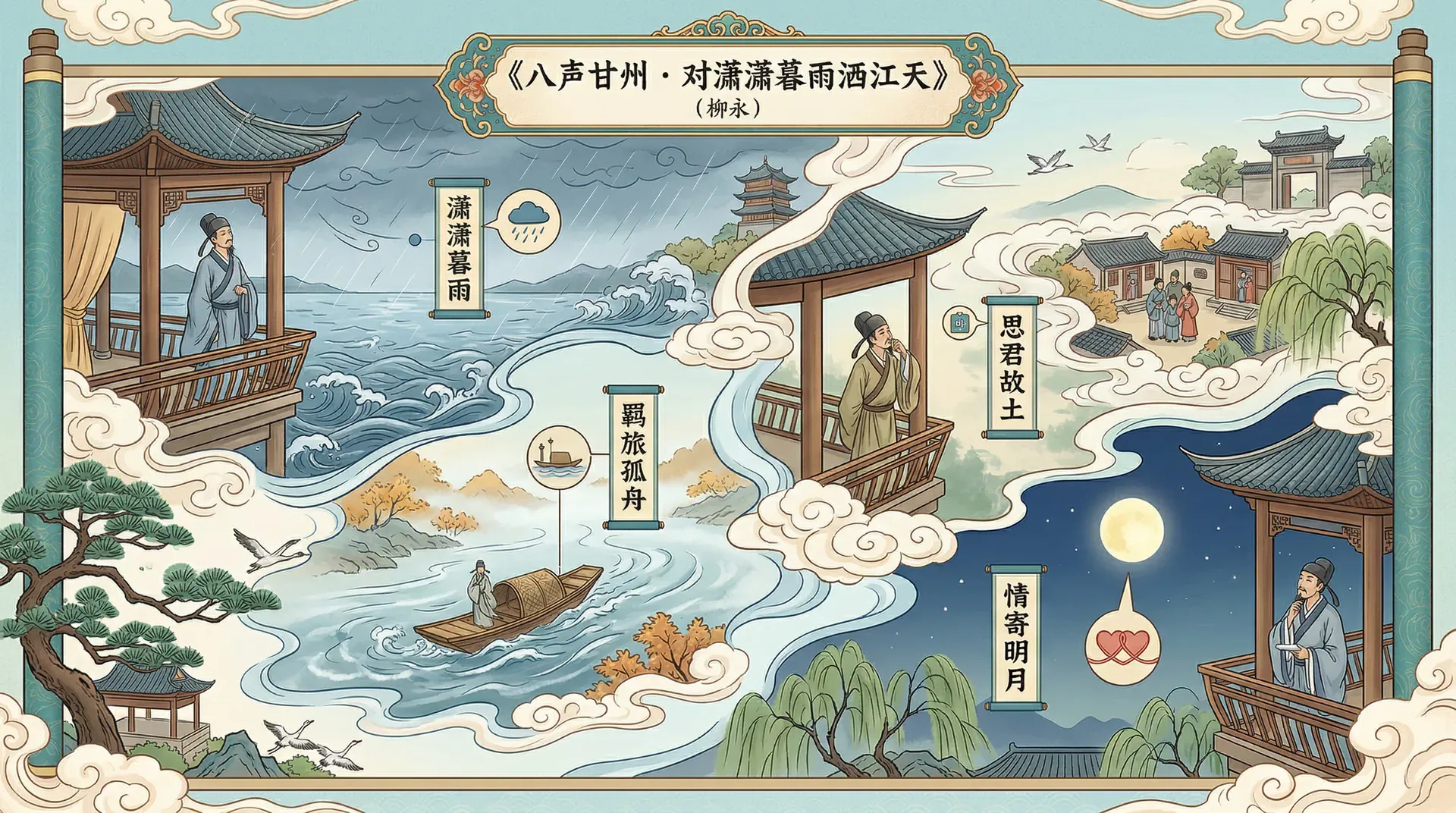 八声甘州·对潇潇暮雨洒江天