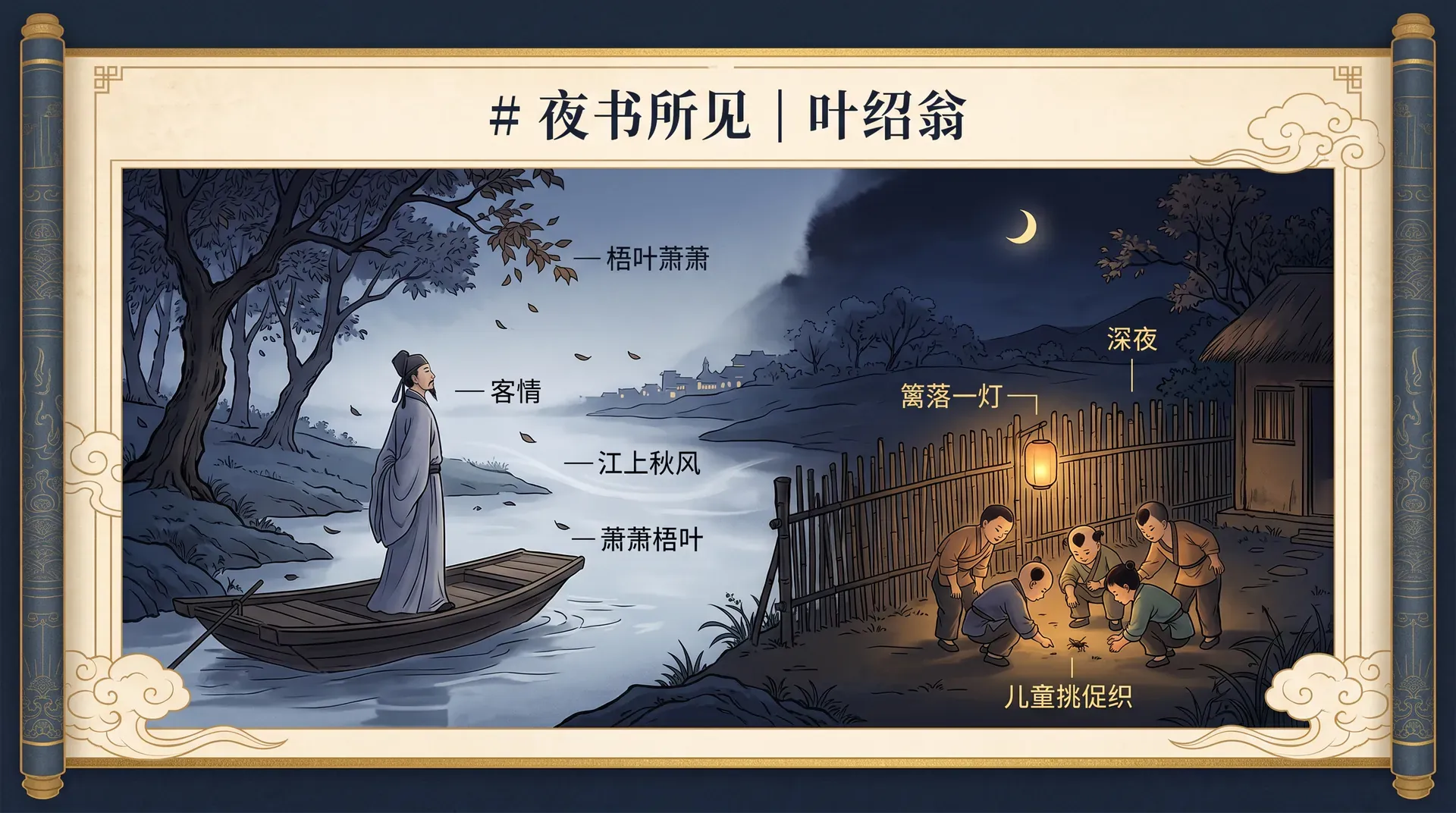 夜书所见
