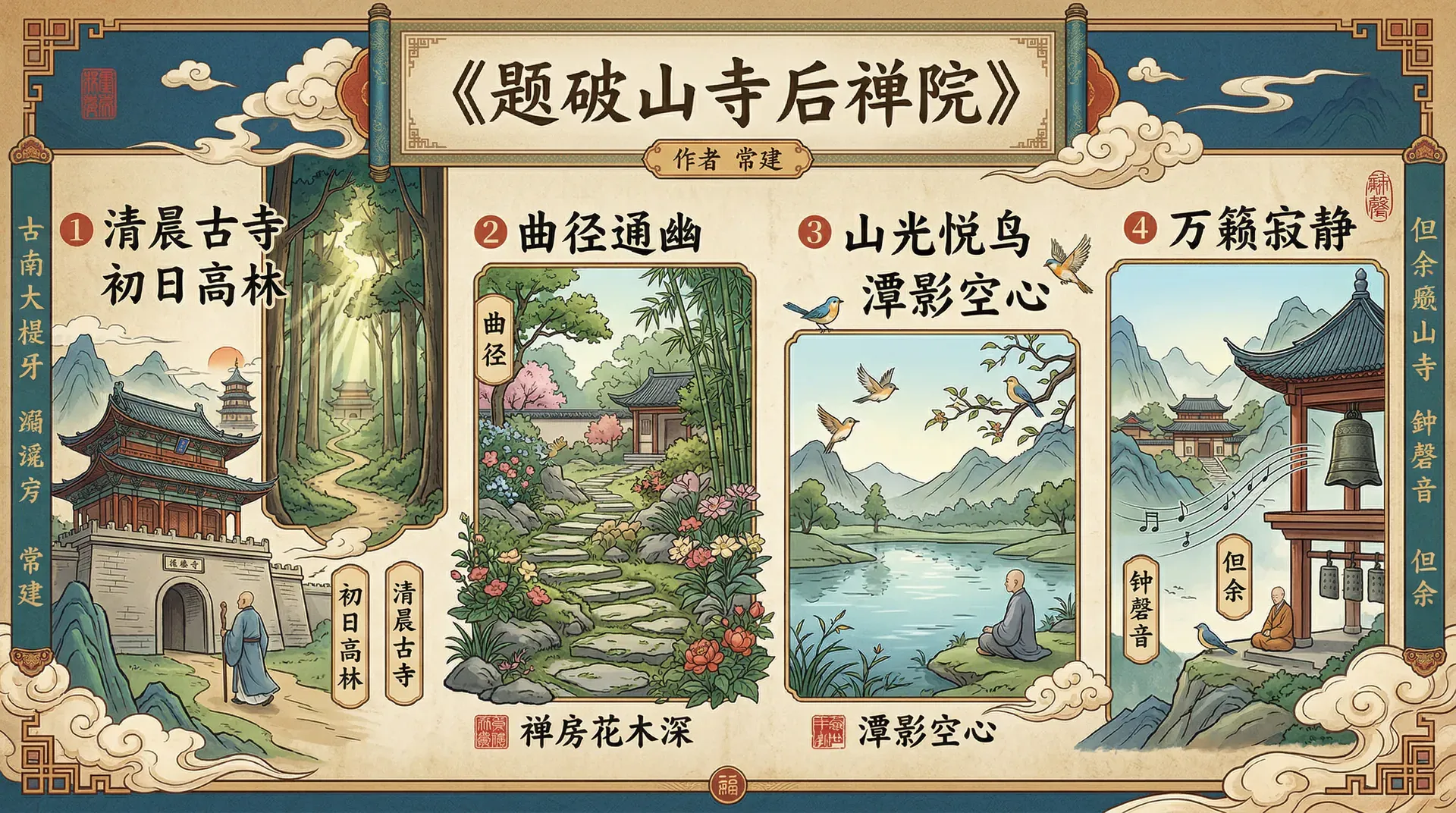 题破山寺后禅院