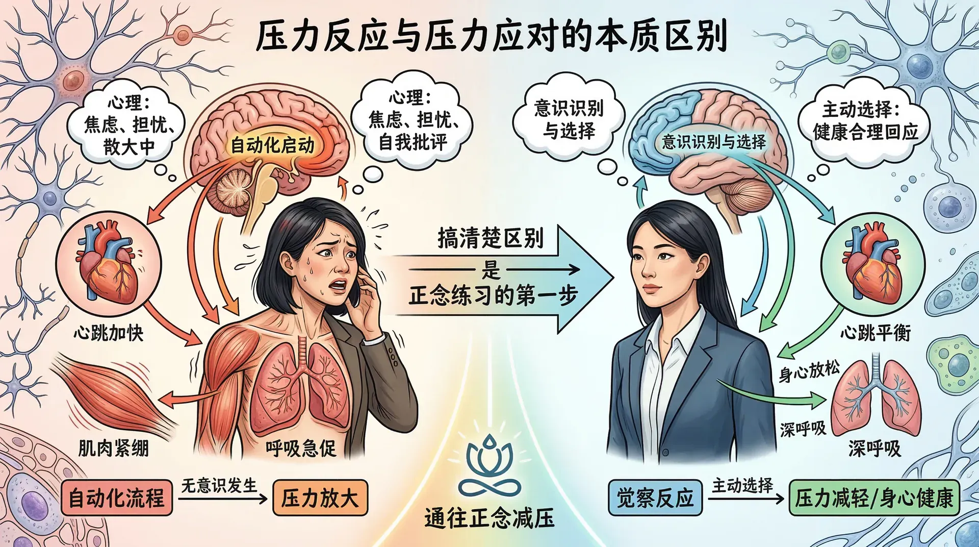 压力反应与压力应对的本质区别