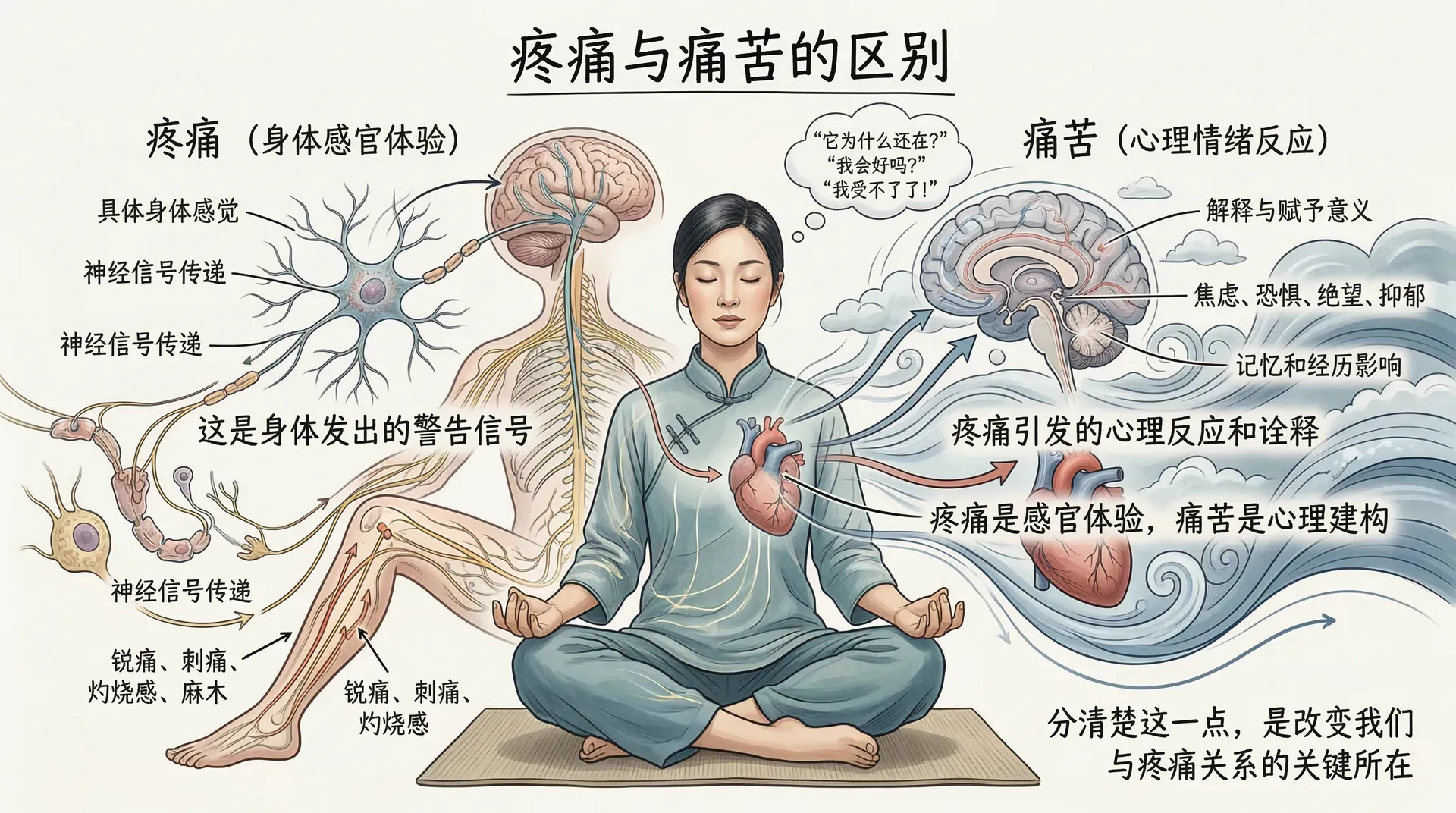 疼痛与痛苦的区别