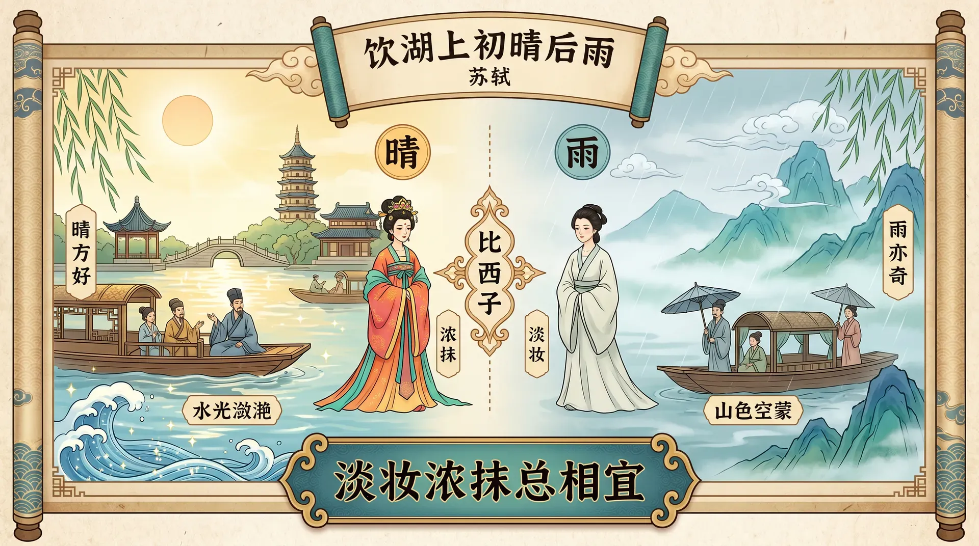 饮湖上初晴后雨