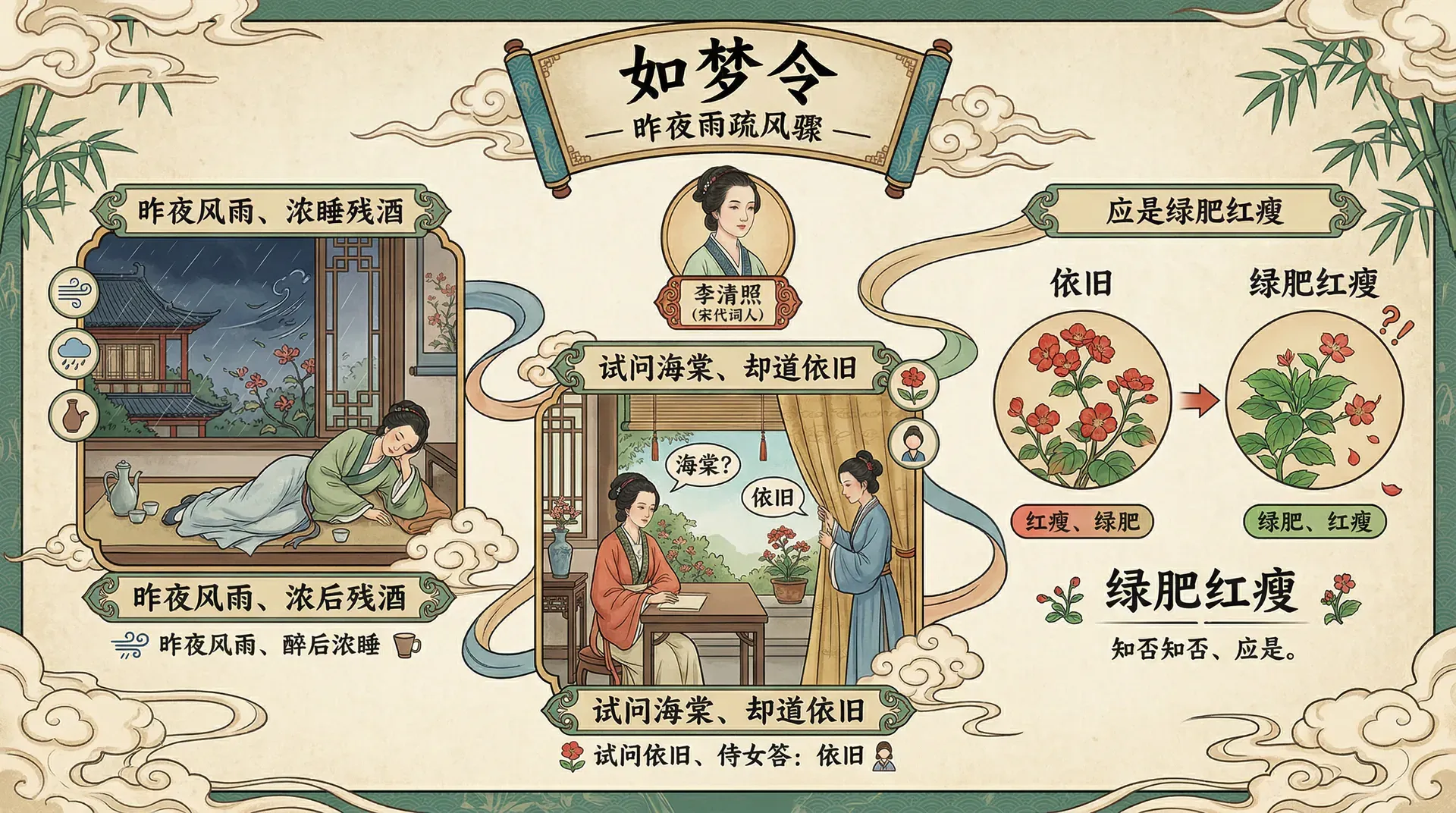 如梦令·昨夜雨疏风骤
