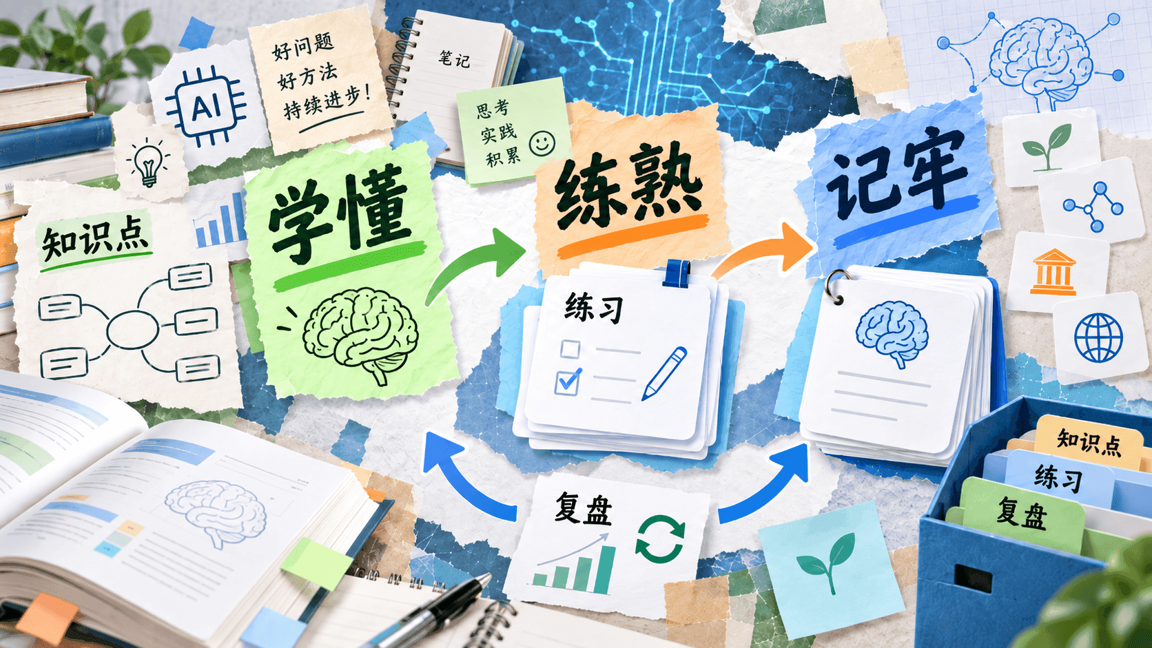 AI 学习：把知识学懂、练熟、记牢