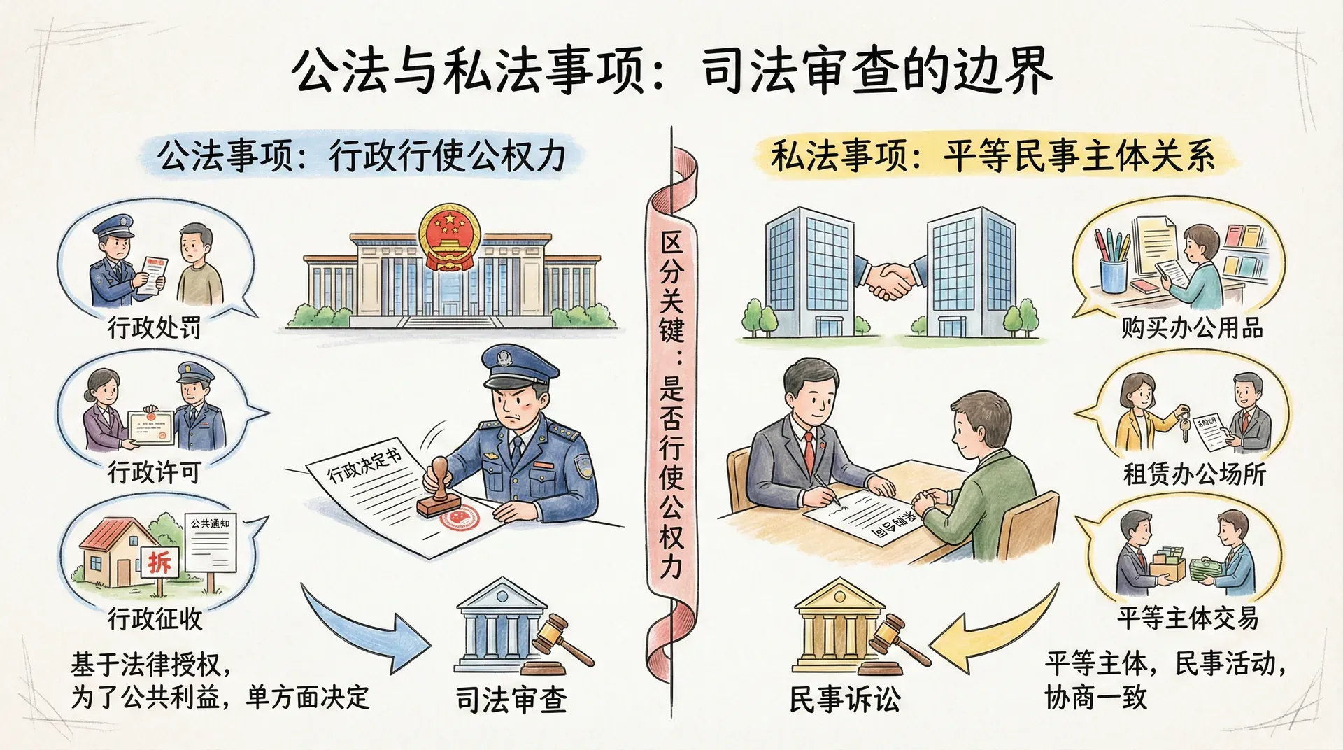 公法与私法事项的区分