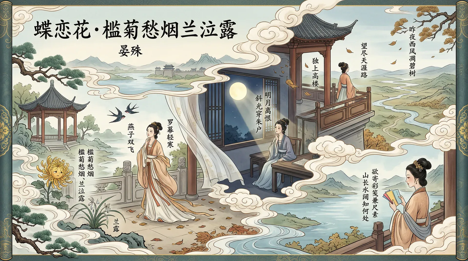 蝶恋花·槛菊愁烟兰泣露