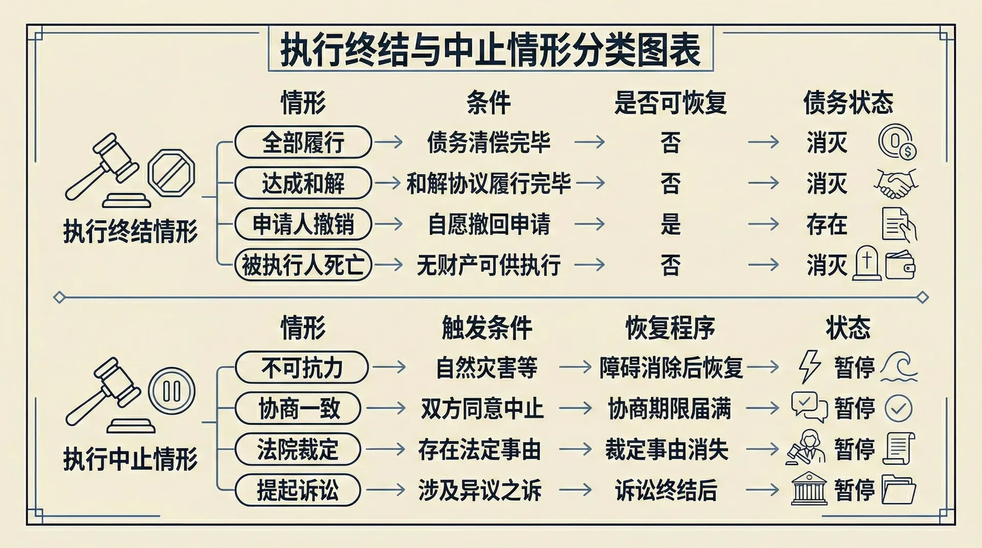 执行终结与中止