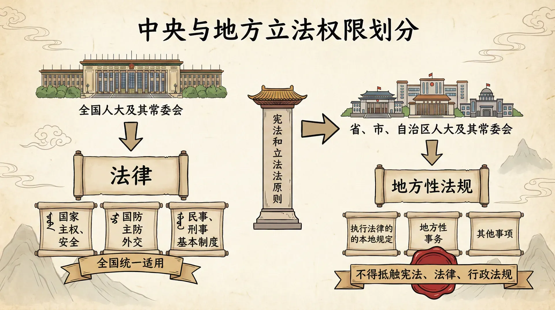 中央与地方立法权限划分