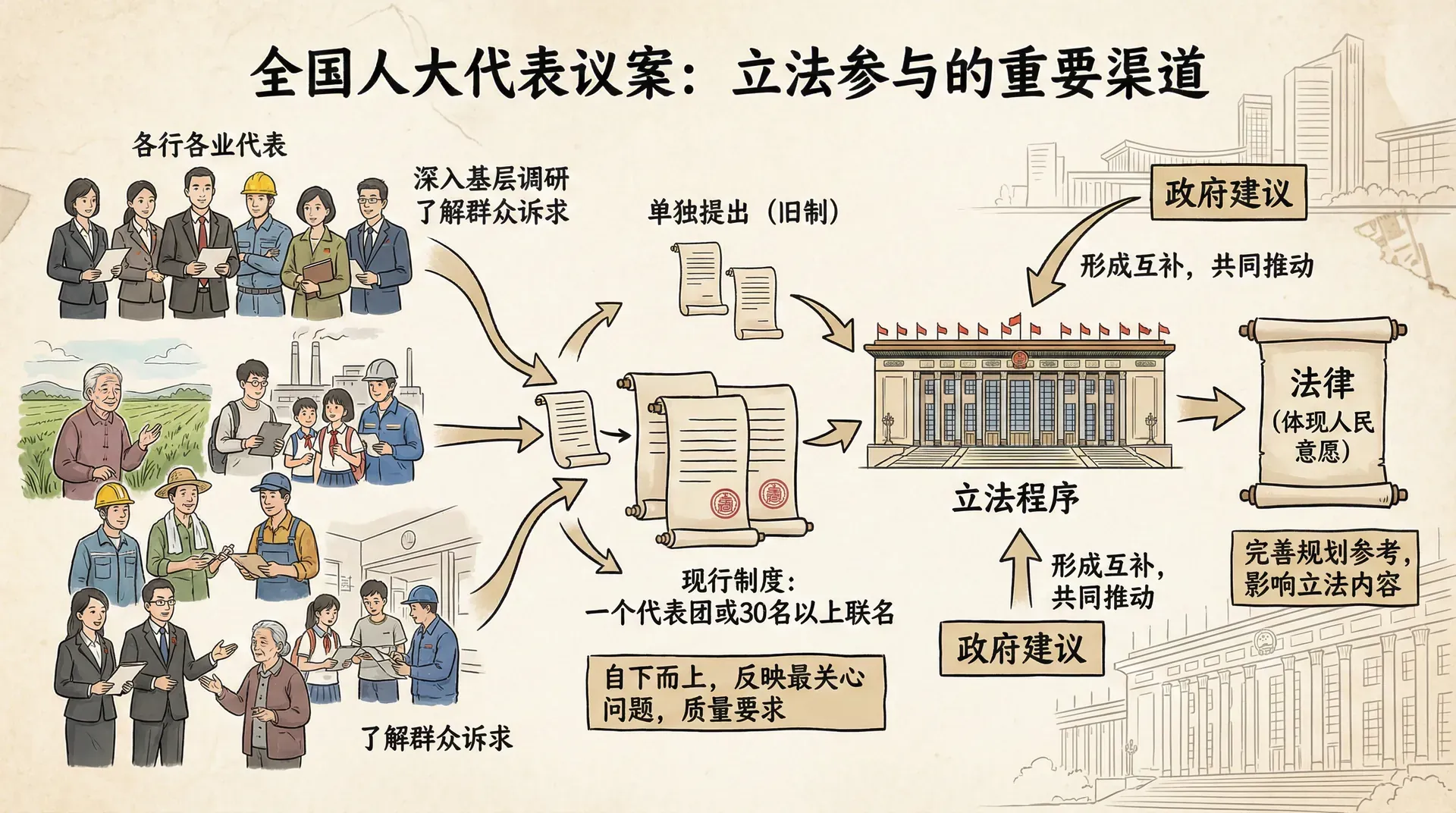 代表议案与立法参与