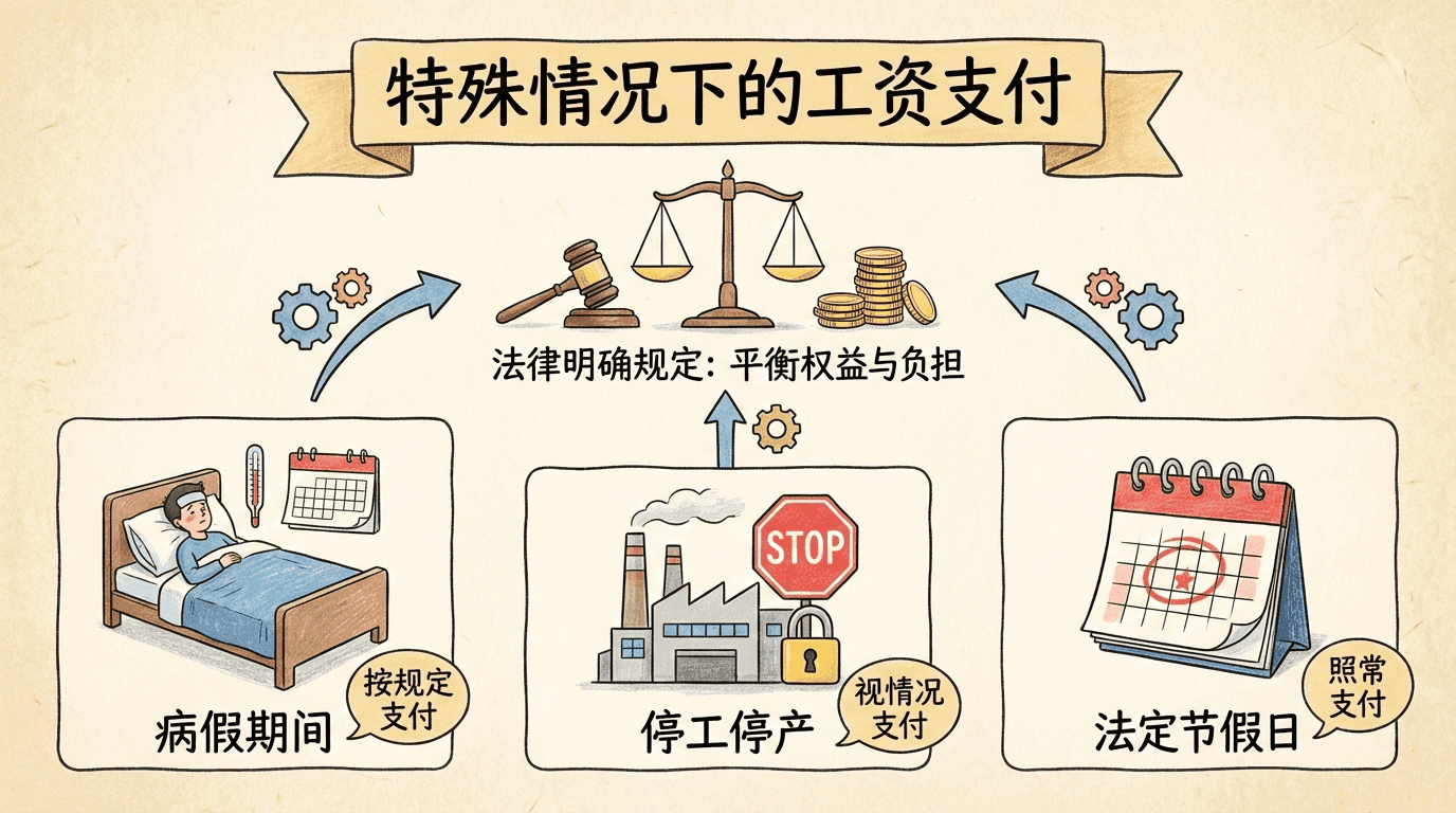 特殊情况下的工资支付