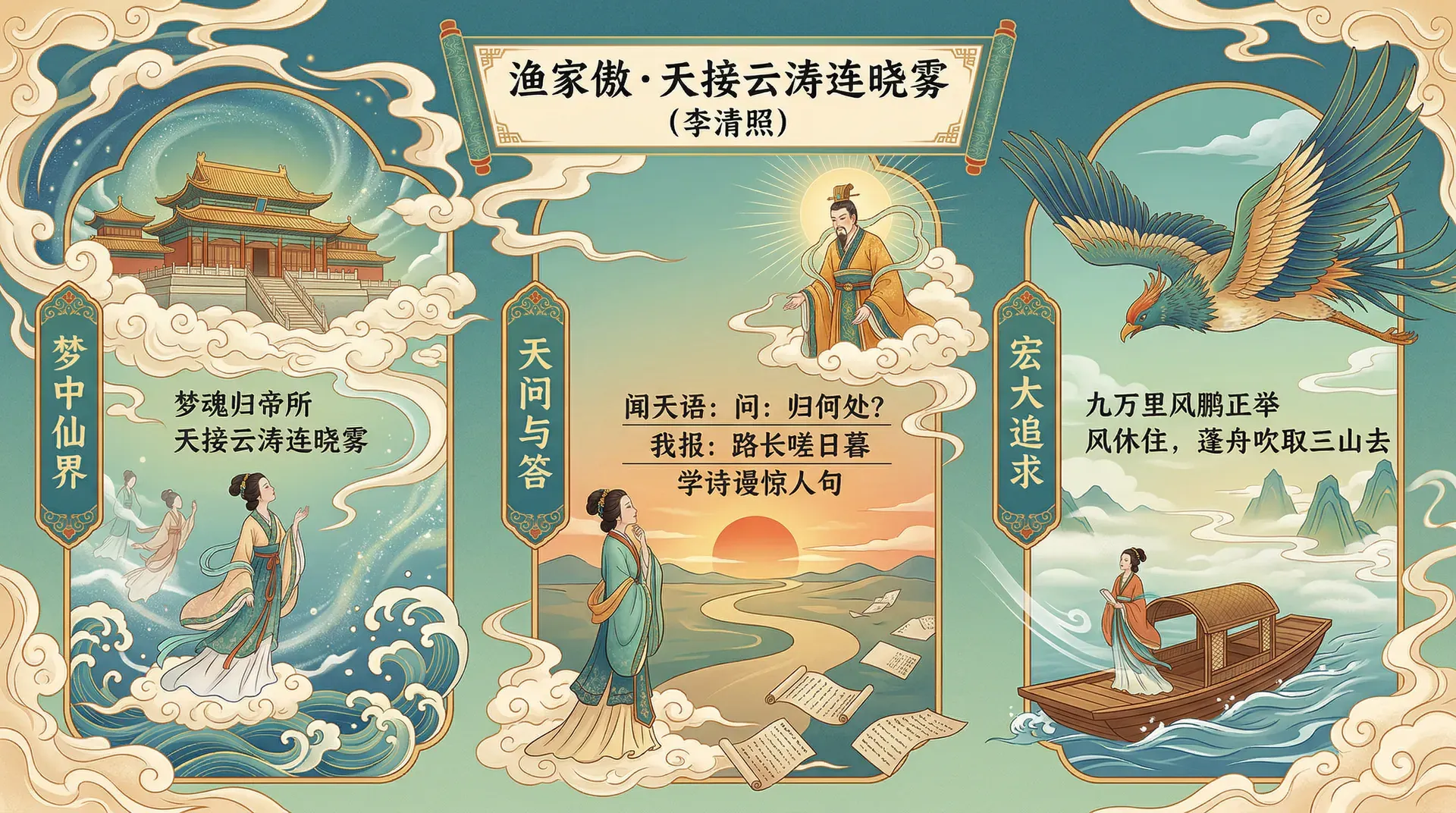 渔家傲·天接云涛连晓雾