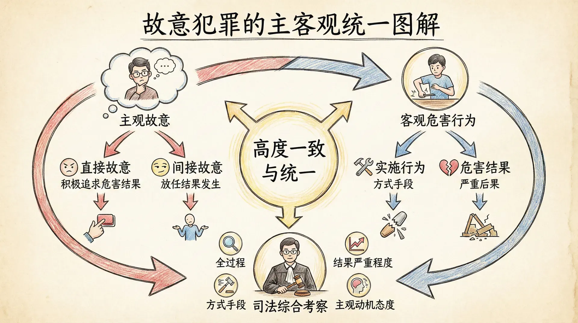 故意犯罪的主客观统一