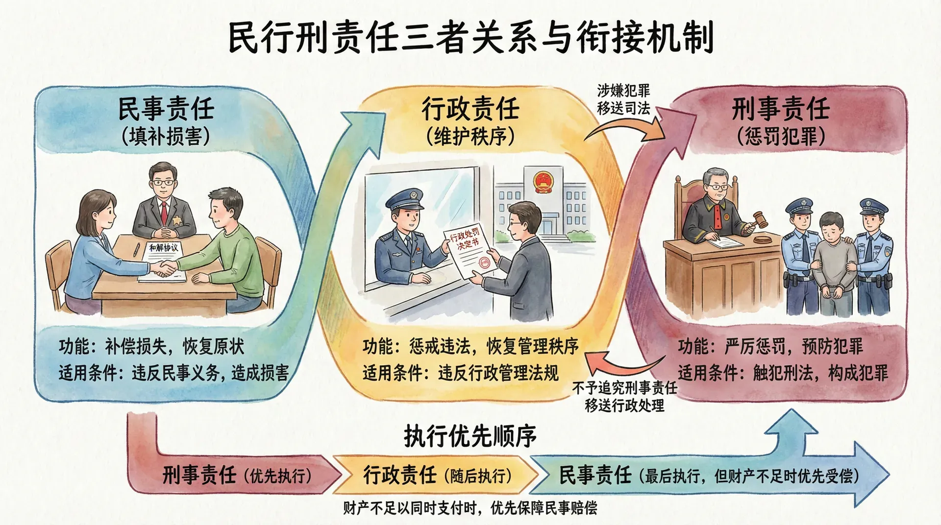 不同责任形式的衔接