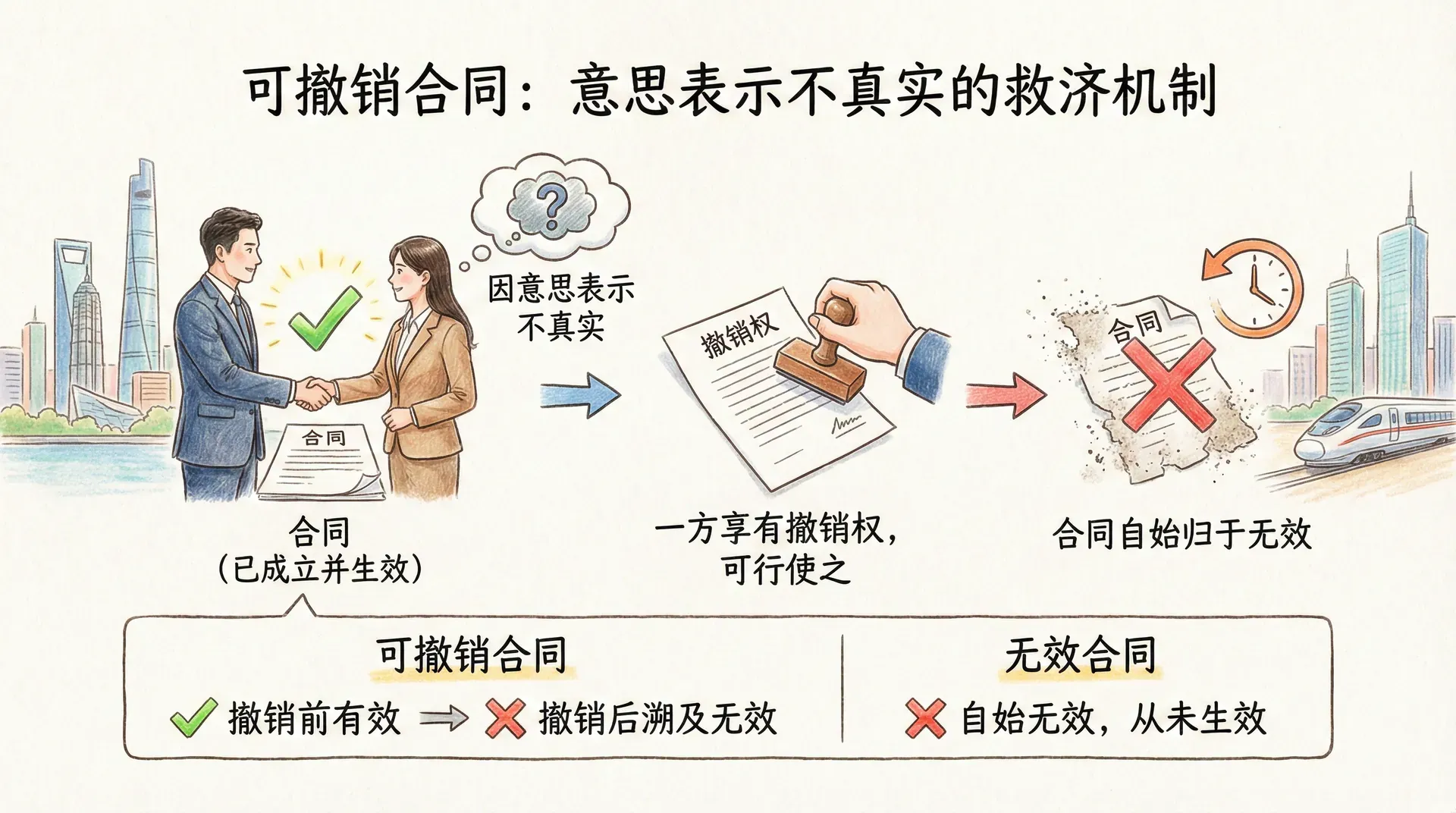 可撤销合同的情形