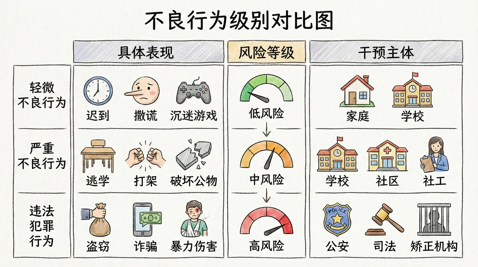 不良行为分级