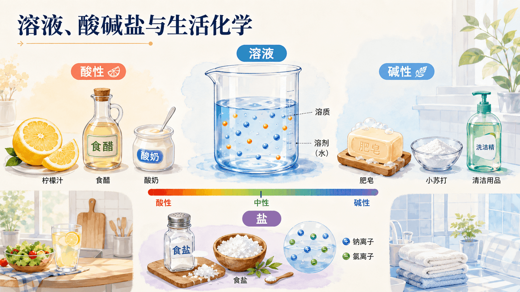 溶液、酸碱盐与生活化学